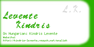 levente kindris business card